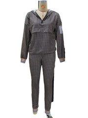 Load image into Gallery viewer, Long Sleeve Plaid Top &amp; Pants Set
