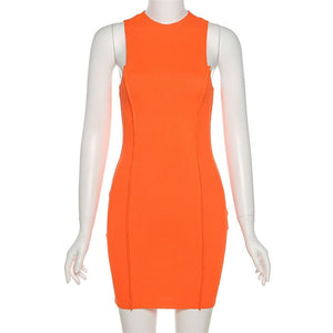 Sleeveless Ribbed Bodycon Dress