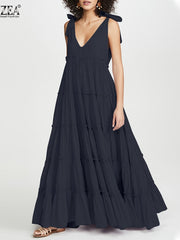 Load image into Gallery viewer, V-Neck Ruffles Sundress
