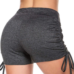 Ruched Side Tie Booty Shorts