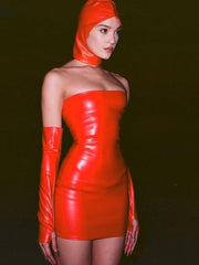 Load image into Gallery viewer, Faux Leather Dress
