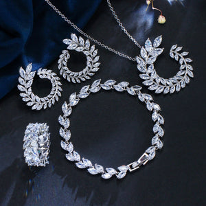 Sterling Silver Cubic Zirconia Jewelry Set