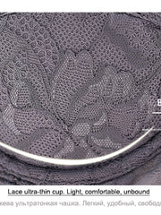 Load image into Gallery viewer, Fashion Sexy Bra Sets Plus Size C D Cup Thin Cotton Underwear Women Set Lace Comfortable Brassiere Gray Bras Embroidery Lingerie
