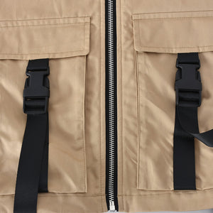 Front Zipper Cropped Vest