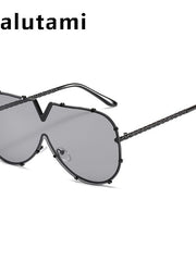 Load image into Gallery viewer,  Vintage Shield Sunglasses For Women