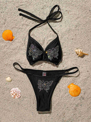 Load image into Gallery viewer, Rhinestone Detail Bikini
