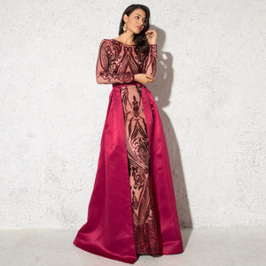 Sheer Sequin Gown