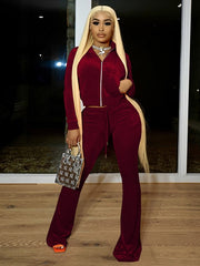 Load image into Gallery viewer, Long Sleeve Top &amp; Flare-Leg Pants
