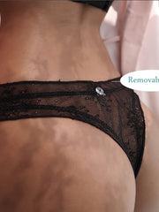 Load image into Gallery viewer, Lace Panties W/ Detachable Bunny Tail
