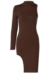 Load image into Gallery viewer,  One Shoulder Long Sleeve Dress
