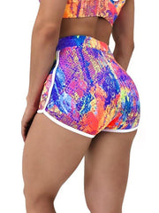 Load image into Gallery viewer, Women&#39;s Snakeskin Tie-Dye  Shorts
