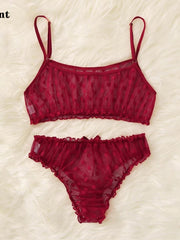 Load image into Gallery viewer, Sexy Sheer Lace Dot Lingerie Set

