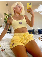 Load image into Gallery viewer,  Cute Crop Top &amp; Shorts Set
