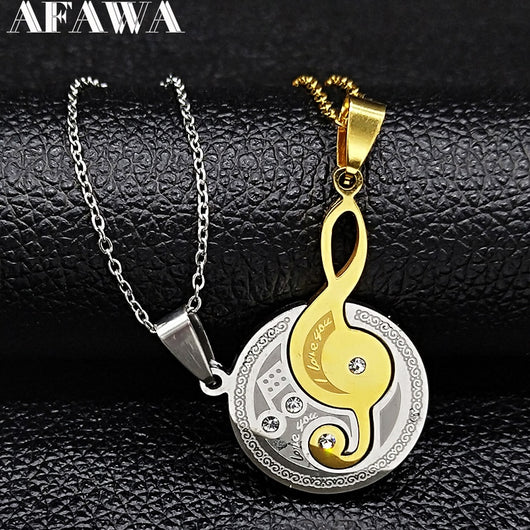 Music Note Pendant Necklace