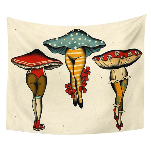 Tapestry Mushrooms Art