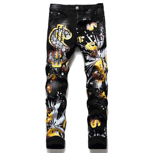 Graphic Print Jeans