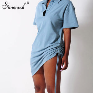 Drawstring T-Shirt Dress