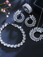 Load image into Gallery viewer, Sterling Silver Cubic Zirconia Jewelry Set
