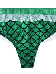 Load image into Gallery viewer,  High Waist Mermaid Ruffles Trim Booty Shorts 
