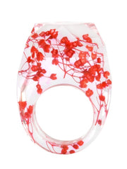 Load image into Gallery viewer, Handmade Dried Flower Resin Ring 
