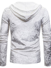 Load image into Gallery viewer, Long Sleeve Hoodie Velvet T-Shirt
