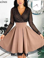 Load image into Gallery viewer, Long Sleeved Sheer Top Dress
