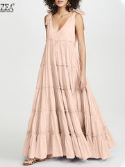 Load image into Gallery viewer, V-Neck Ruffles Sundress
