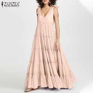 V-Neck Ruffles Sundress