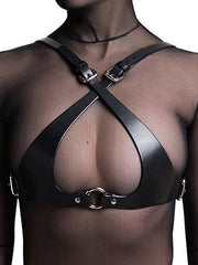 Load image into Gallery viewer, Faux Leather Lingerie Harness
