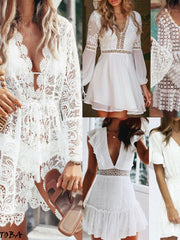 Load image into Gallery viewer, See Through Flared Sleeve Beach Wear
