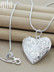 Load image into Gallery viewer,  Sterling Silver Chain &amp; Heart Pendant

