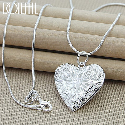  Sterling Silver Chain & Heart Pendant