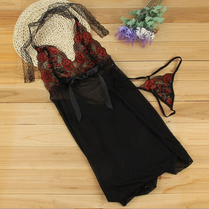 Embroidered Lace Nightgown
