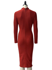 Load image into Gallery viewer, Deep V-Neck Long-Sleeve Dress
