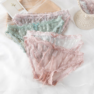 Cute Sheer Lace Star Underwear