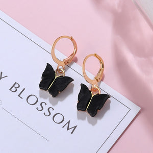  Black & Gold Acrylic Earrings