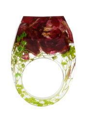 Load image into Gallery viewer, Handmade Dried Flower Resin Ring 
