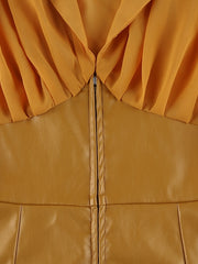 Load image into Gallery viewer, Faux Leather Botton Romper
