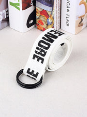 Load image into Gallery viewer,  Unisex Canvas Belts Letters Printed D Ring Double Buckle 
