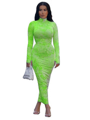 Load image into Gallery viewer, Ruched Tie Dye Bodycon Dress 
