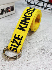 Load image into Gallery viewer,  Unisex Canvas Belts Letters Printed D Ring Double Buckle 

