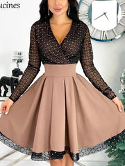 Load image into Gallery viewer, Long Sleeved Sheer Top Dress
