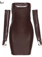 Load image into Gallery viewer, Faux Leather Dress
