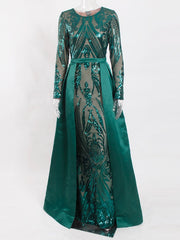 Load image into Gallery viewer, Sheer Sequin Gown
