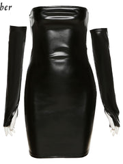Load image into Gallery viewer, Faux Leather Dress
