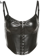 Load image into Gallery viewer, Faux Leather Corset Top
