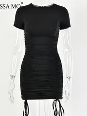 Load image into Gallery viewer, Drawstring Ruched Dress
