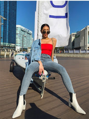 Load image into Gallery viewer, High Waist Stretchy Jeans
