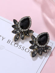 Load image into Gallery viewer,  Black &amp; Gold Acrylic Earrings
