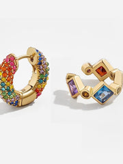 Load image into Gallery viewer, Women CZ Rainbow Earrings Cubic Zirconia - vendach
